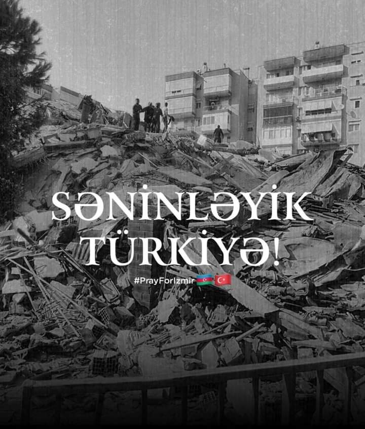 Canım İzmirim,canım Türkiyəm❤😔Mən keçən il İzmirdə olarkən də zəlzələ olmuşdu.İntern doktor"Biz alıştık artık"demişdi.Kaşki yenə yüngül şəkildə keçib gedərdi(((
#prayforizmir 🇦🇿🇹🇷