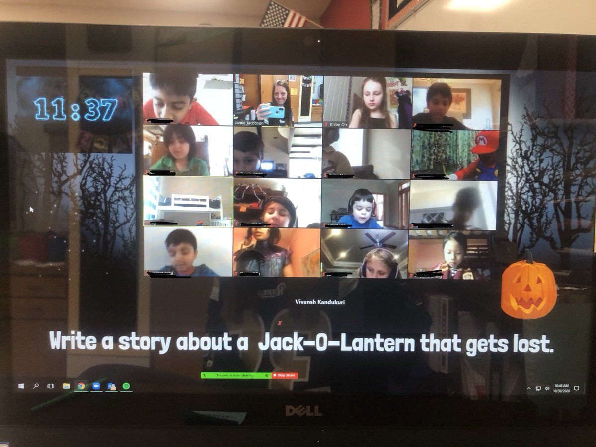 MrsJacobsonJES's tweet photo. Writing spooky stories! 🎃 https://t.co/ZQDbwJUi5y