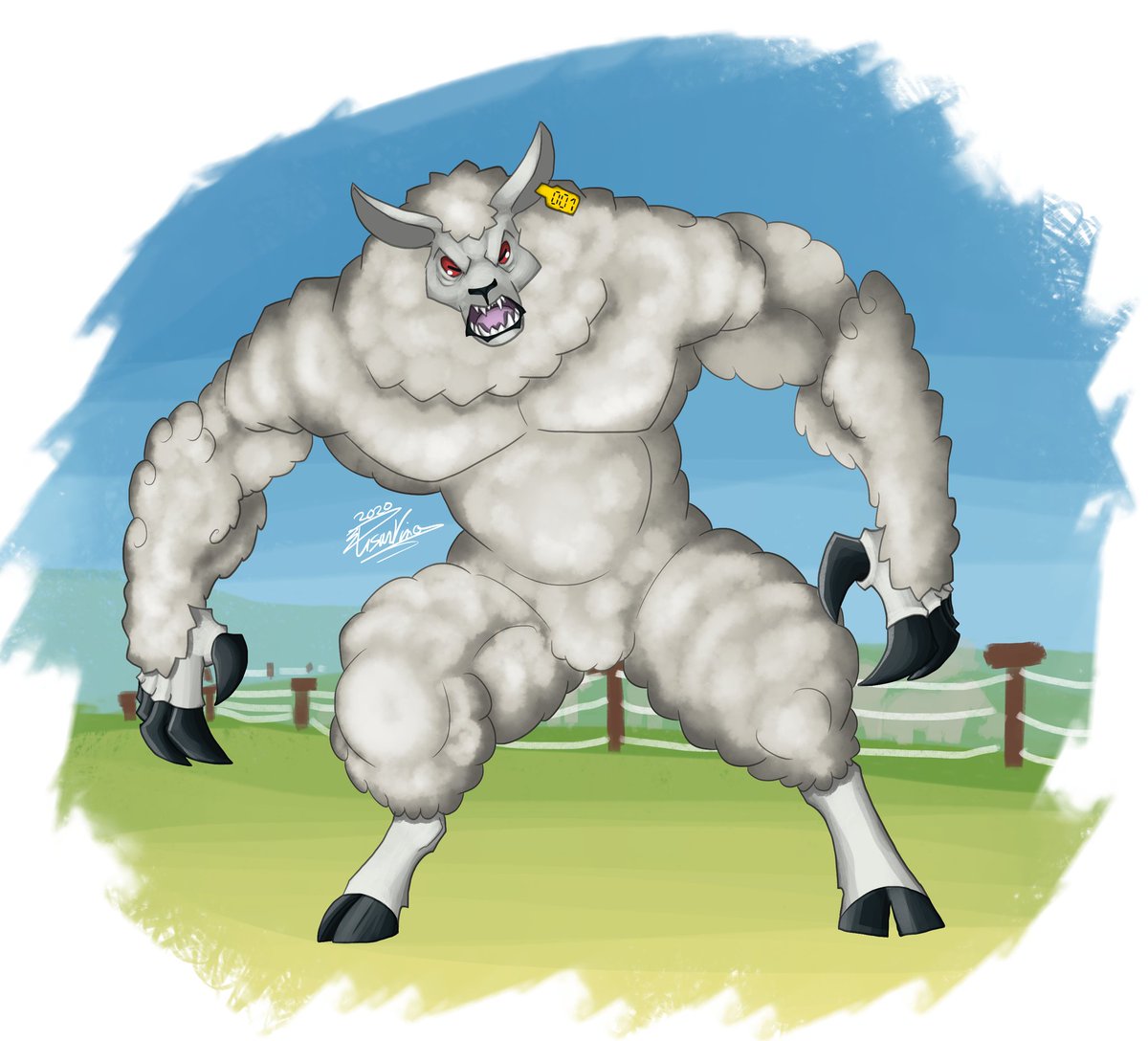 Lisartino's tweet photo. Weretober Day 30: Fur
Weresheep with tons of wool counts, right?
#weretober2020 #weretober #creaturedesign #creature #digitalart #digital #photoshopart #photoshop #sheep #whitesheep #plains #field #herd https://t.co/ToKMe38w9k