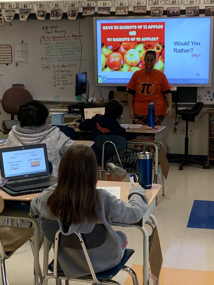 MrsLeclair's tweet photo. Thanks to Mrs. Muir for having fun with us and leading us in “Fall, Would You Rather?” math  reasoning activity. https://t.co/zx4sa23BXX