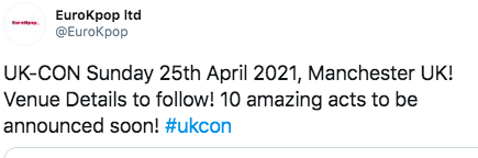 6. They've stated they will hold UK-CON in April 2021. It is more than likely that covid-19 restrictions will still be in place by then- meetups of that size will be illegal.Plus, even if it was legal, it would be extremely irresponsible and could easily cause an outbreak.