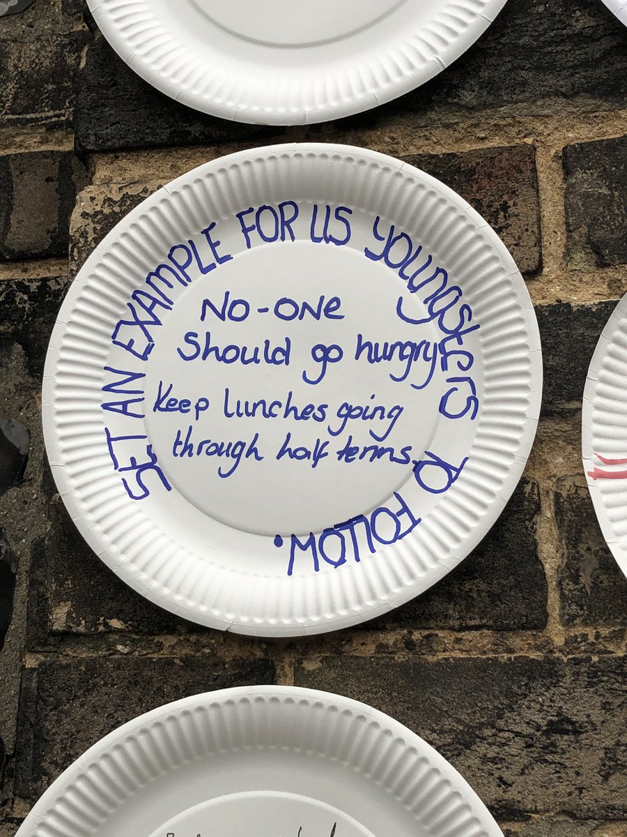 NAHHcampaign's tweet photo. Today we joined with Norwich North constituents to hold a plate protest outside @NorwichChloe MP’s constituency office — it was fantastic to see so many plates! Communities will not stand idly by while children go hungry ✊✊✊ https://t.co/VO0k3turpl