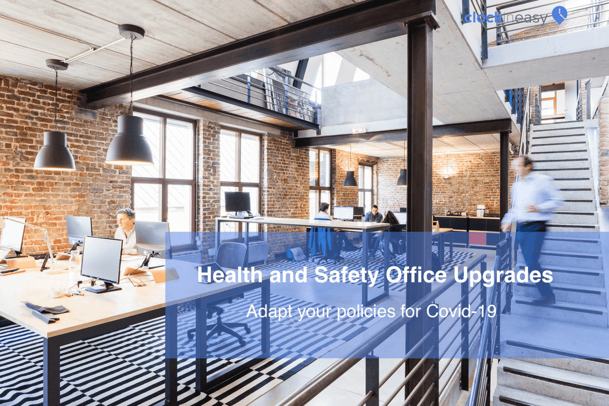 clockineasy's tweet photo. Is your team returning to the office soon? It might be time to update your company policies and protocols. Check out our guide for Health and Safety Office Upgrades https://t.co/Q1IHhfvAKC #Covid19 #OfficeUpgrades #HealthAndSafety https://t.co/Bkr2nGQaSj