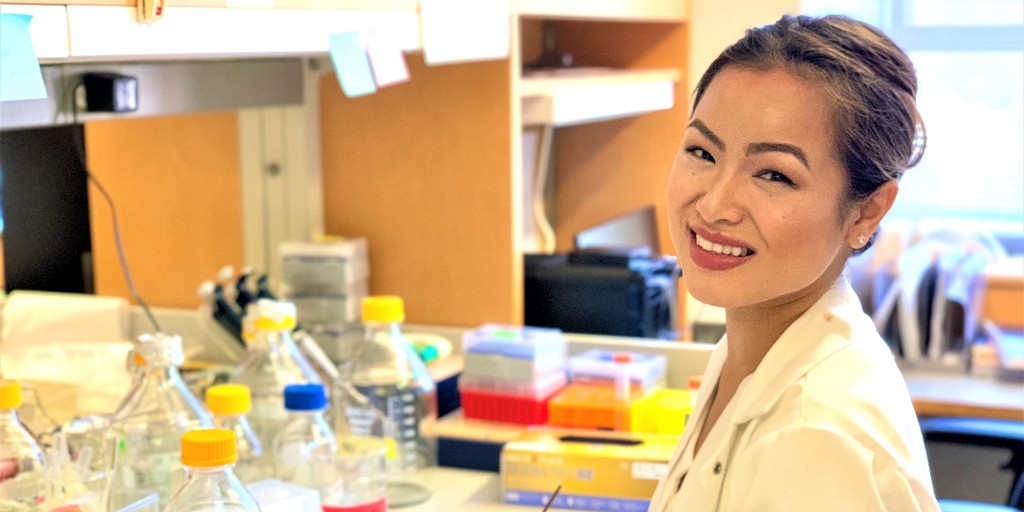 ARCSFoundation's tweet photo. #ARCSScholar Mimi La-Vu (@mimiqla), a PhD student in the #Neuroscience Interdepartmental Program at @UCLA_BRI. Her research involves dissecting brain stem circuitry defensive responses and exploring their potential involvement in panic and #AnxietyDisorders. #ScholarFeatureFriday https://t.co/kePJzatJOL