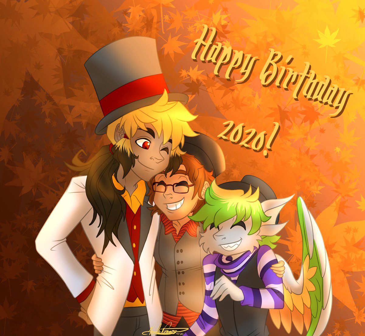 DreagonArtz's tweet photo. I've been doing a tradition of drawing me with my oc's for my birthday every year. And these two were the most popular ones this year^^
#happybirthday #ocs #October2020 #meandmyocs
#fallbirthday #halloweenbrthday #SardonixDjinn #EdizEnigma #DreagonArchives #Harley https://t.co/psmPr9C5oR