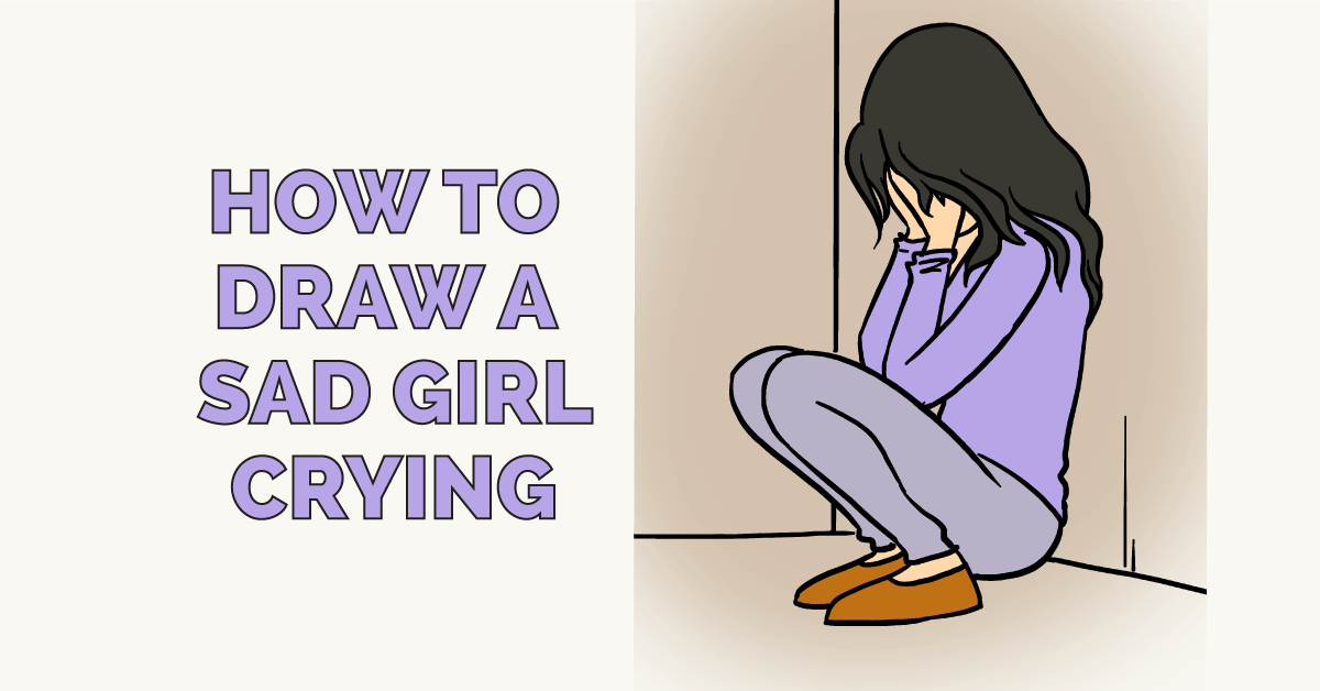 how to draw a sad anime girl crying