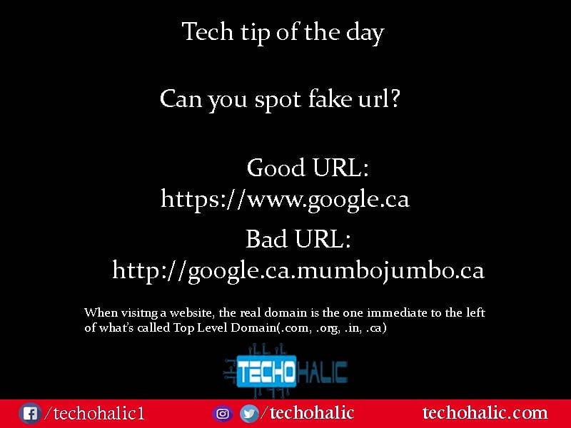 techohalic's tweet photo. Can you spot fake URL?
#techohalic
#hacking #howtohack #url #domain #fakeurl #education #learning #Hackers #HackerNews #AcademicTwitter #BigData @cyber @Taniyamakkar @TIME @hackinginquiry @EHackerNews @cyber @LearnHackingin @learnhack @Google @bing @sundarpichai @HackingDave https://t.co/c9dnsKGZKB
