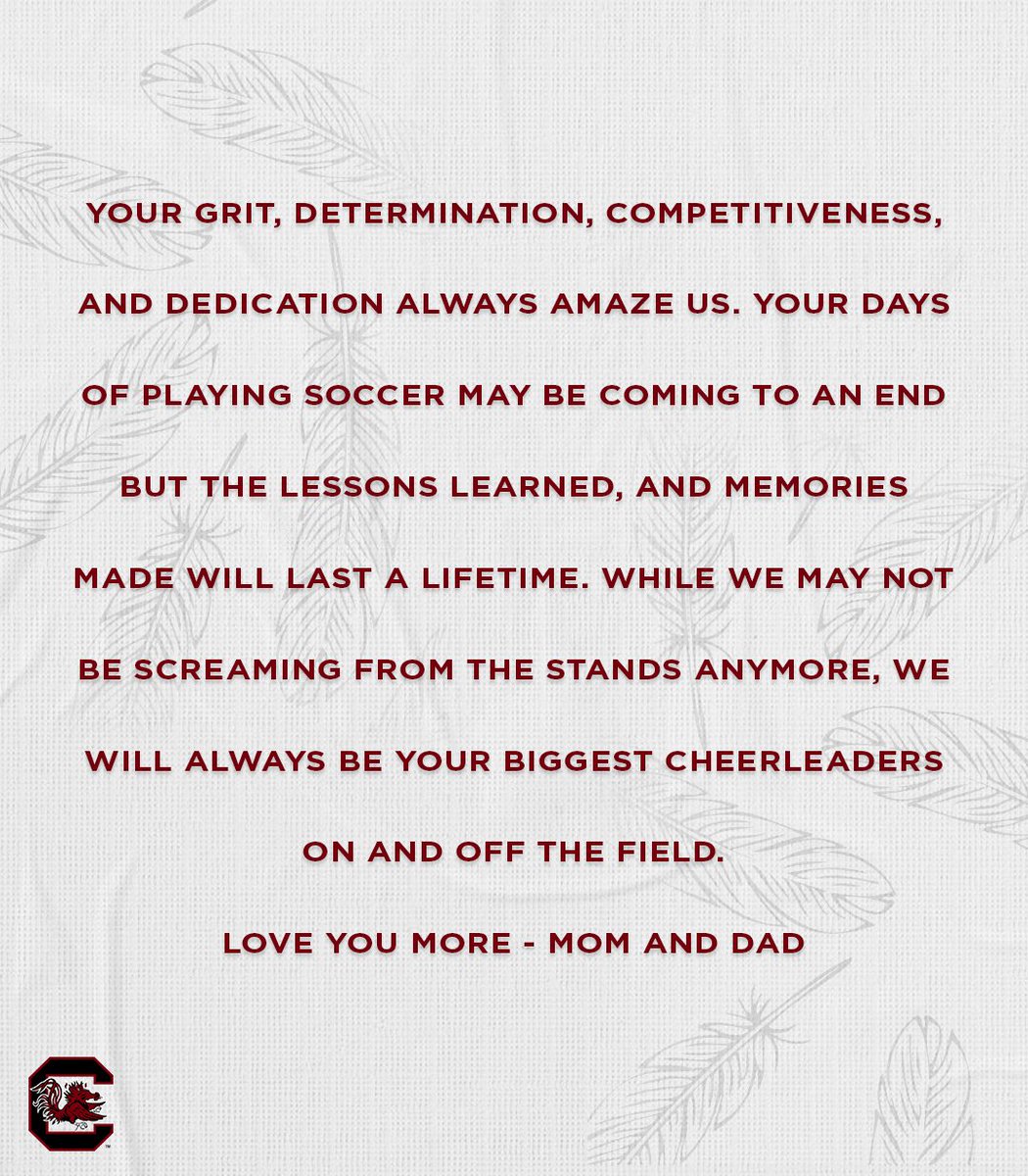 GamecockWSoccer's tweet photo. From the Christopher’s to @merechristopher ❤️ https://t.co/R3ayHtRfHU