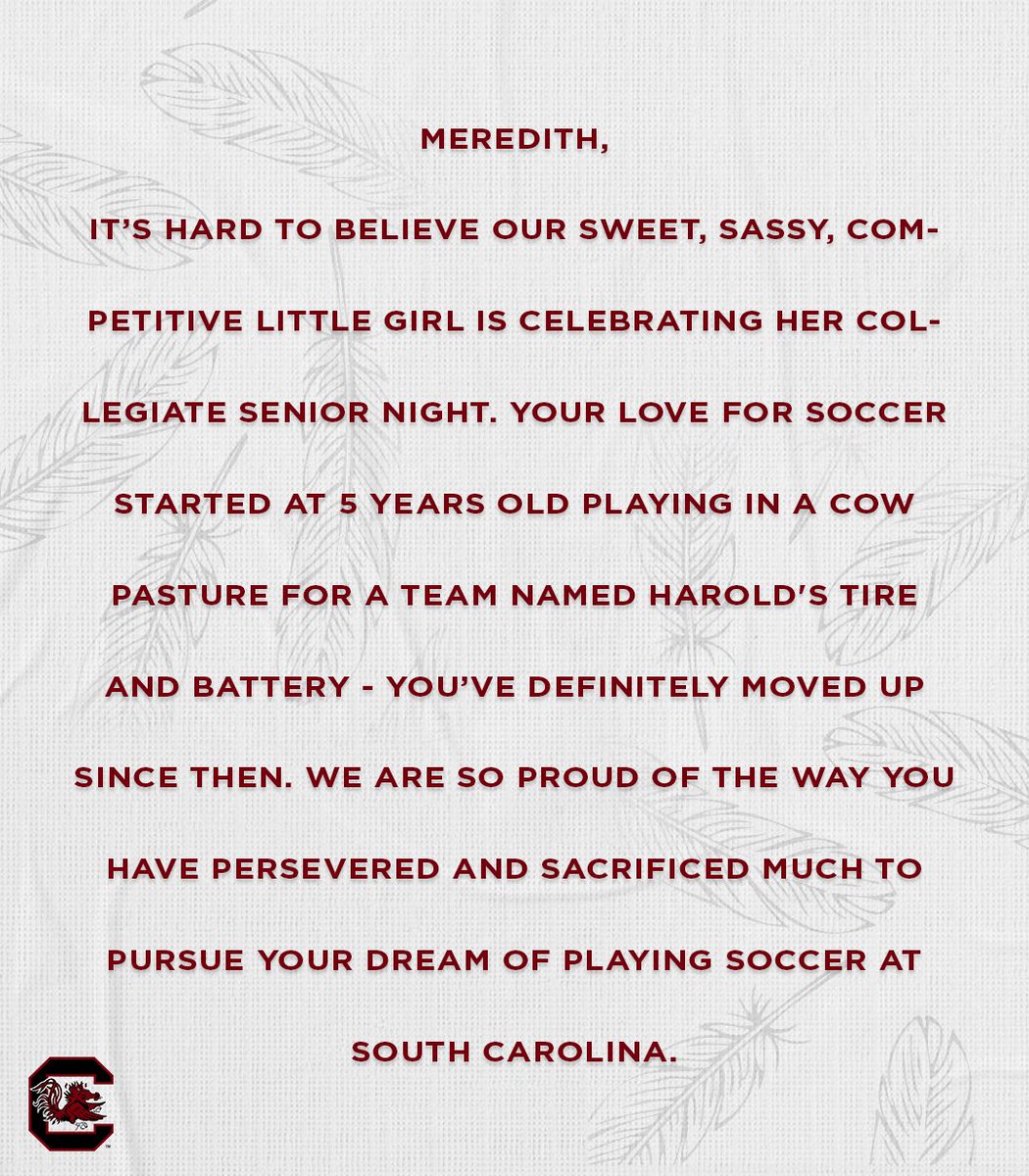 GamecockWSoccer's tweet photo. From the Christopher’s to @merechristopher ❤️ https://t.co/R3ayHtRfHU