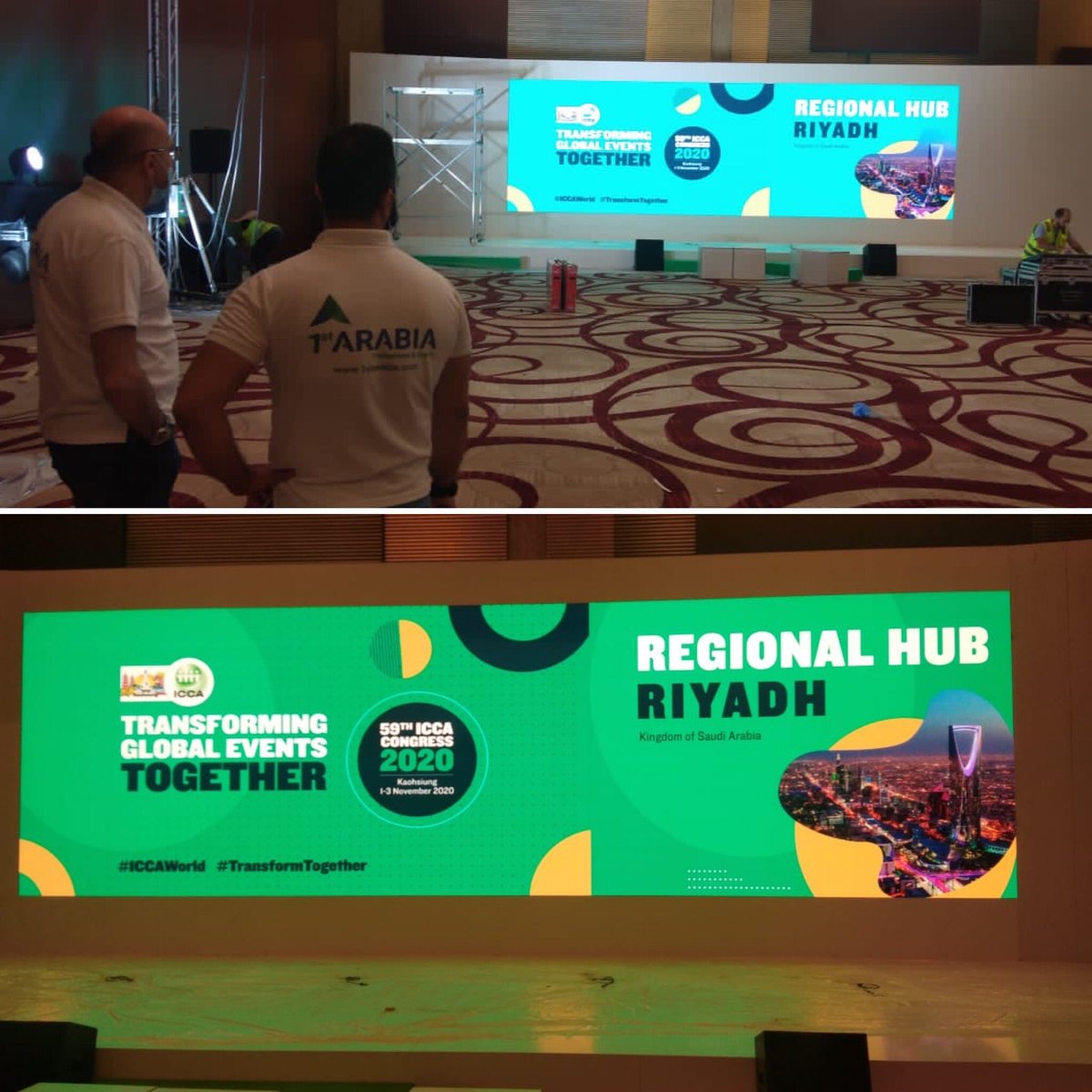 1starabia's tweet photo. Snapshots from 1st Arabia Team back scenes preparations for the 1st ICCA 59 Hybrid congress - Riyadh Hub. 

Excited for the final results, stay tuned! 

#riyadh_hub #59congress #1starabia #hybrid #organizers #PCO #ICCA #scega #KSA #العربية_الأولى_للمعارض_والمؤتمرات #backscenes https://t.co/0lJVTyBA4U