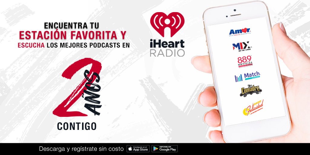 @iHeartRadioMx cumple dos años contigo. La aplicación oficial y el mejor lugar para escuchar @MixMxOficial. Con grandes emociones transmitidas a través de la música, las estaciones y los podcasts.
Si aún no la descargas, no esperes más. https://t.co/RXlkuuzi2W