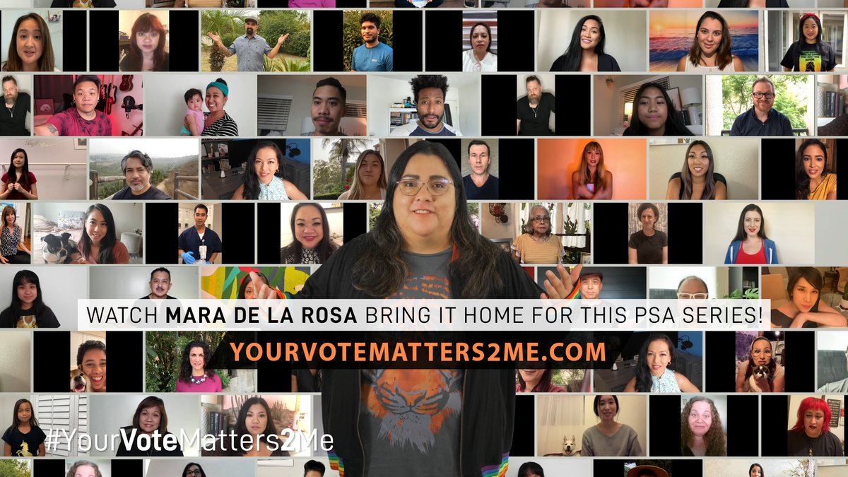 UrVoteMatters2's tweet photo. Listen to Writer and Comedian Mara De La Rosa bring it home for this #PSAseries with her heartwarming and timely message that resonates universally. Because truly, your #vote matters to all of us!

https://t.co/vLOG0LrN0a
 
#AAPIvoices #VotingPSA #YourVoteMatters2Me https://t.co/ciDWTVddls