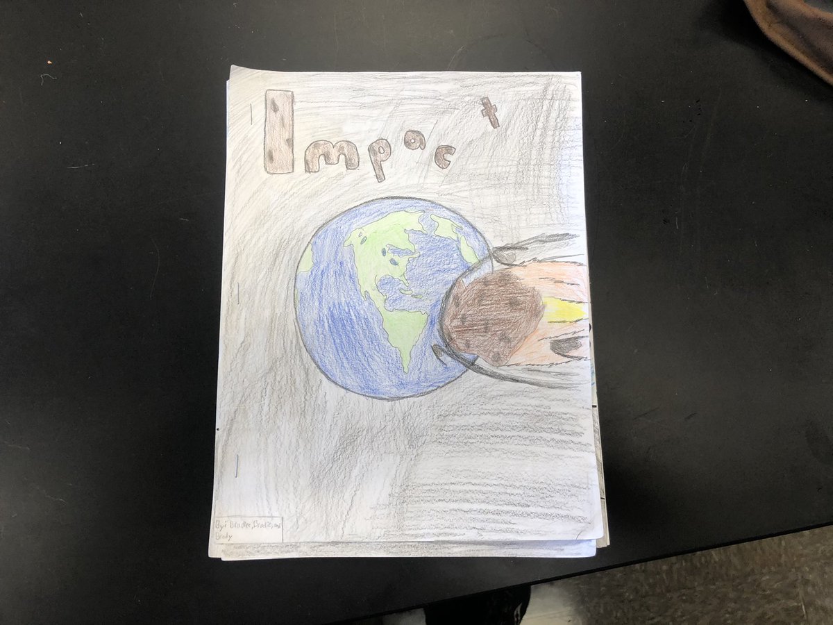 RobJacksonSMS's tweet photo. PBL project about asteroid impacts and how NASA engineers plan to alter the paths of asteroids before they hit Earth. https://t.co/XVygcYAoOj