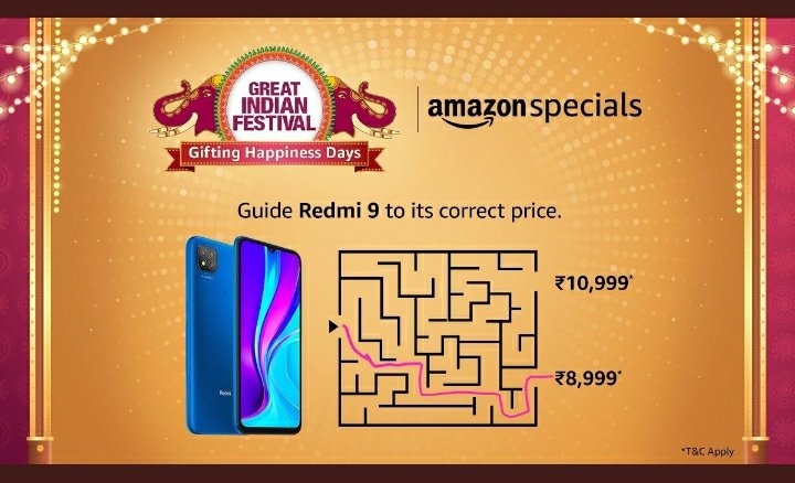 AhujaSakshi13's tweet image. Redmi&apos;s price at @amazonIN is 8,999/- 
#AmazonSpecialsRedmiNote9 
#AmazonGreatIndianFestival