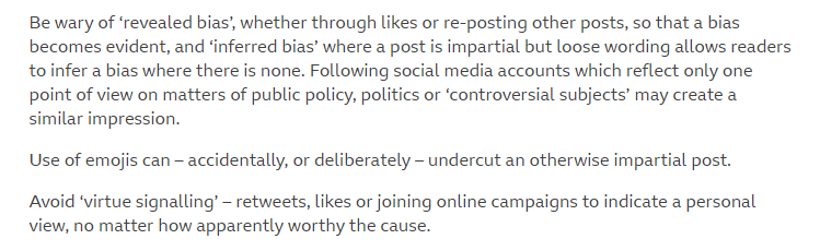 * With this in mind, these are the restrictions that staff working in "news and current affairs, factual journalism production or senior management" could be expected to obey in public spheres relating to transgender people.