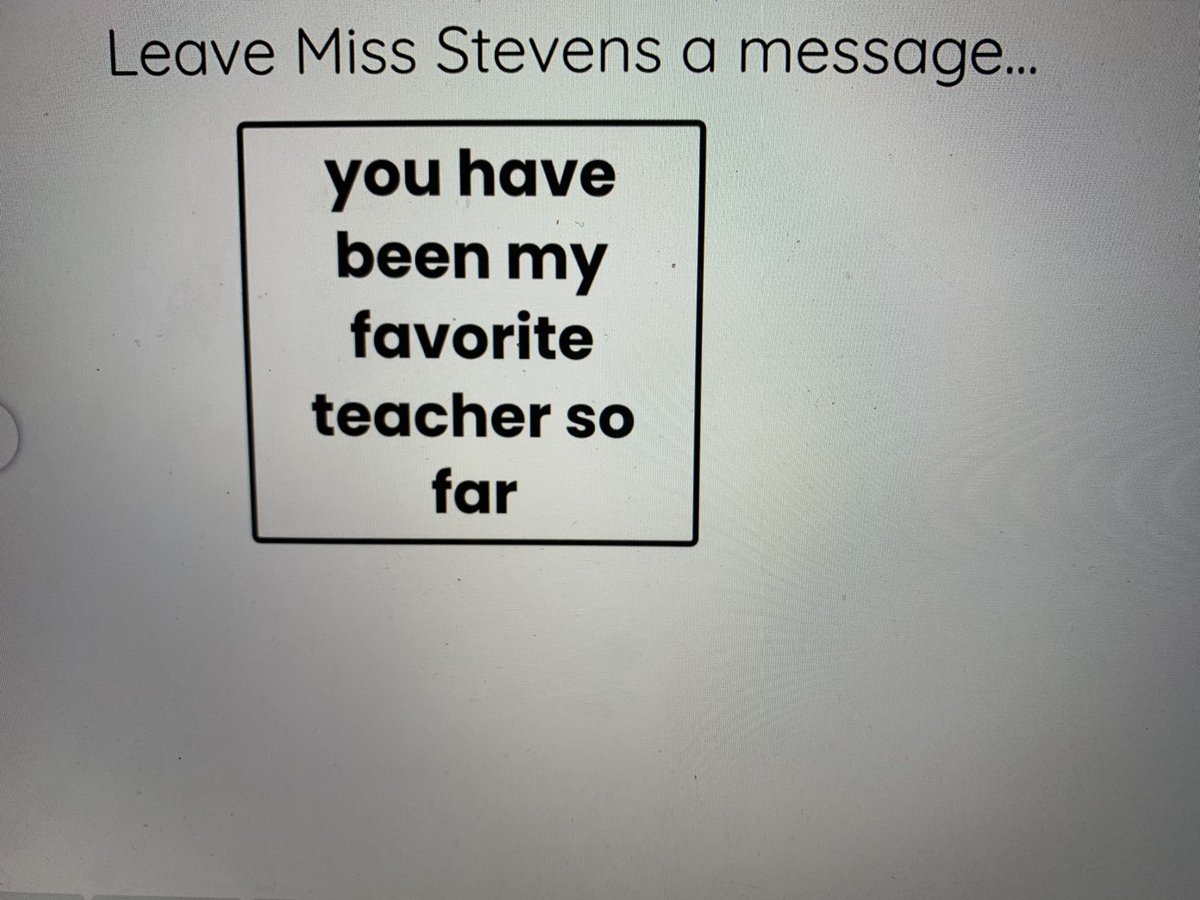 MissStevens20's tweet photo. On Flex Wednesday’s I let my students leave me messages and this week they did not disappoint! ❤️ https://t.co/4BqbOyTGsz