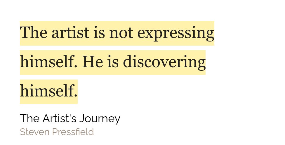 Knowledge from the great <a href="/SPressfield/">Steven Pressfield</a>. From his book, The Artist's Journey.