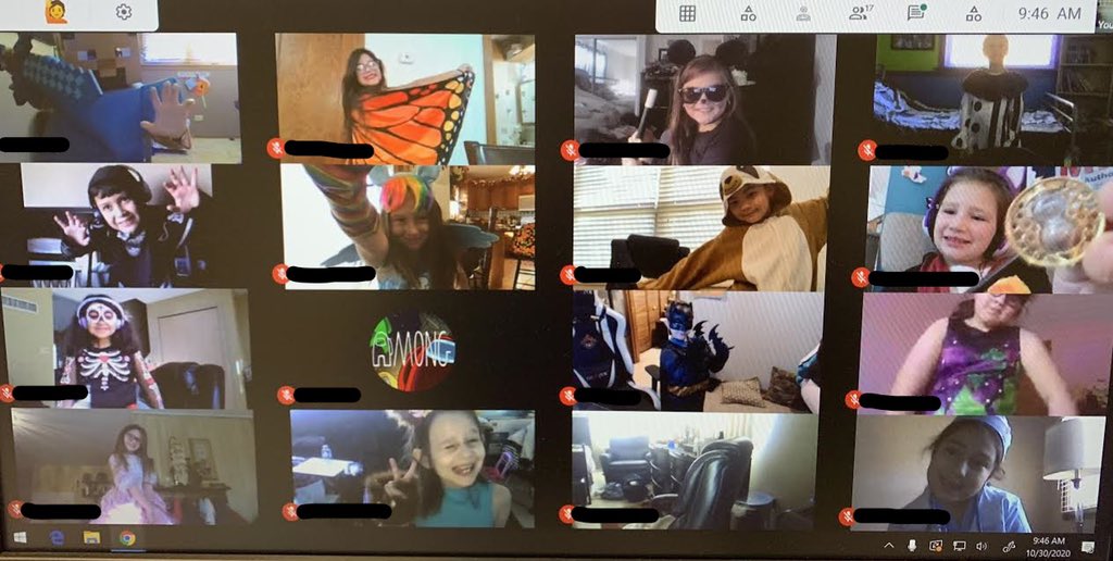 miss_thies's tweet photo. We may not be together in person, but we can still take a class picture with our costumes! Happy Halloween! 🎃 #peiferpirates #LCSC #elearning https://t.co/ZNyIGIekvL