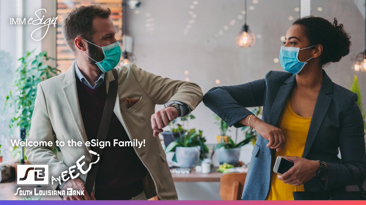IMMeSign's tweet photo. It's always a great day when we get to expand our IMM #eSign family! Welcoming South Louisiana Bank who chose our advanced #eSignature solution interfaced with their @CSIsolutions #NuPoint and #Finastra LaserPro systems. Thank you for selecting us!
#Banks #DigitalTransformation https://t.co/40AkTRgJU9