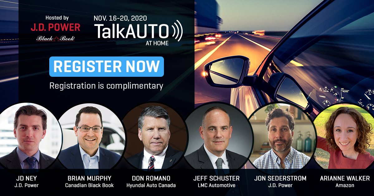 Interested in learning more about the state of the Canadian automotive industry?

Join J.D. Power Canada and Canadian Black Book for TalkAUTO Canada At Home, a complimentary virtual event. Featuring exclusive data, insights and thought leadership from J.D. Power, Canadian...