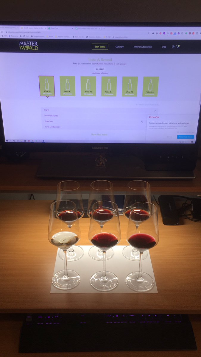 timlemke's tweet photo. The pandemic has come to this. Doing a virtual blind tasting at just after noon. #MasterTheWorld @MTWwines https://t.co/p8XITcnAfG