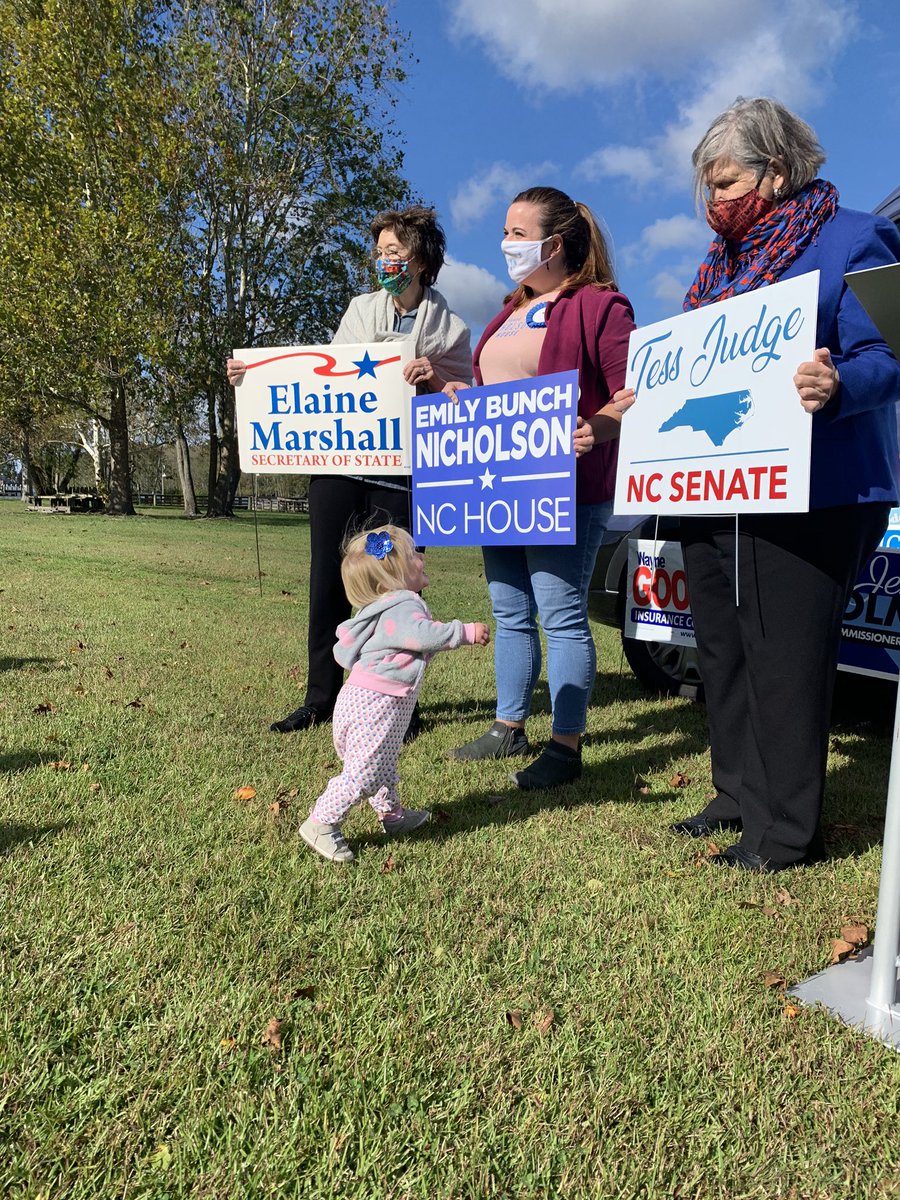 Great seeing my friends <a href="/Elaine4NC/">Elaine Marshall</a> and <a href="/emilybnicholson/">Emily Bunch Nicholson</a> in Plymouth this morning!