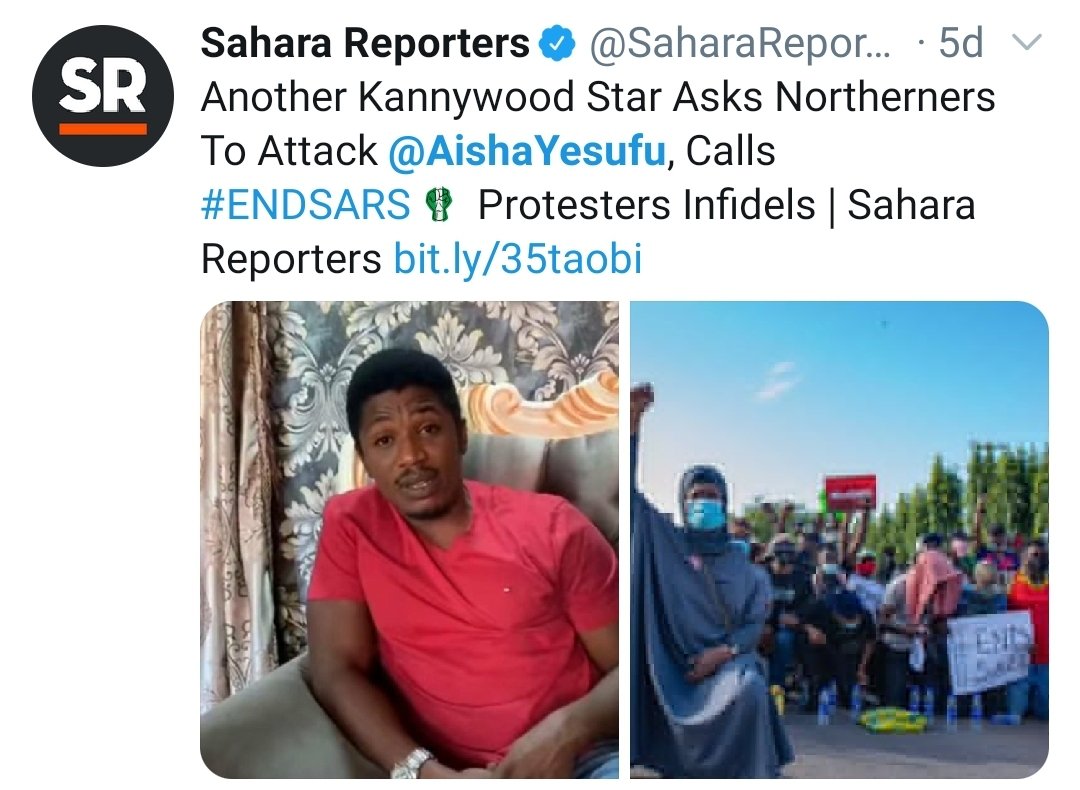 I am not known in the North but Northern actor and actress taking time out to call for attack on me 😆😆😆😆😆
#BlameGovernment 
#EndSars 
#EndPoliceBrutalityinNigeria 
 #GenocideAtLekkiTollGate #CrimesAgainstHumanity