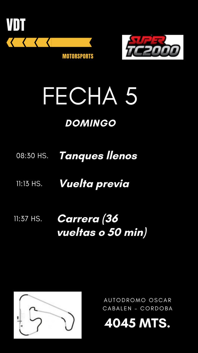 tuerca_de's tweet photo. Se viene un fin de semana con doble fecha para el Super TC2000. Te dejamos los horarios https://t.co/j4FbVSjNa6