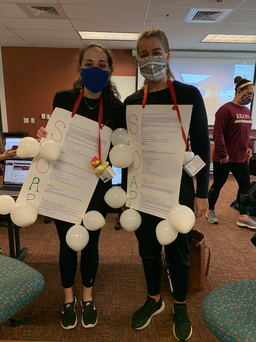SLSchwartz's tweet photo. SUBJECTIVELY and OBJECTIVELY speaking... I think we ASSESSED a good PLAN for our PA school Halloween costume @Elon_PA #soapnote #MedTwitter https://t.co/aIfwjRgeyR