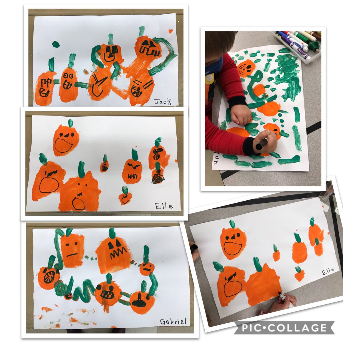 LiaWitcher's tweet photo. Exploring lines, our pumpkins’ emotions, and documenting our costumes! #HappyHalloween from the #Kindergarten Room 102. Happy safe and festive weekend, whatever you may celebrate (celebrating candy is always in style)! @AllenbyPS_TDSB @LogsInTO https://t.co/fQYMsf0sw9