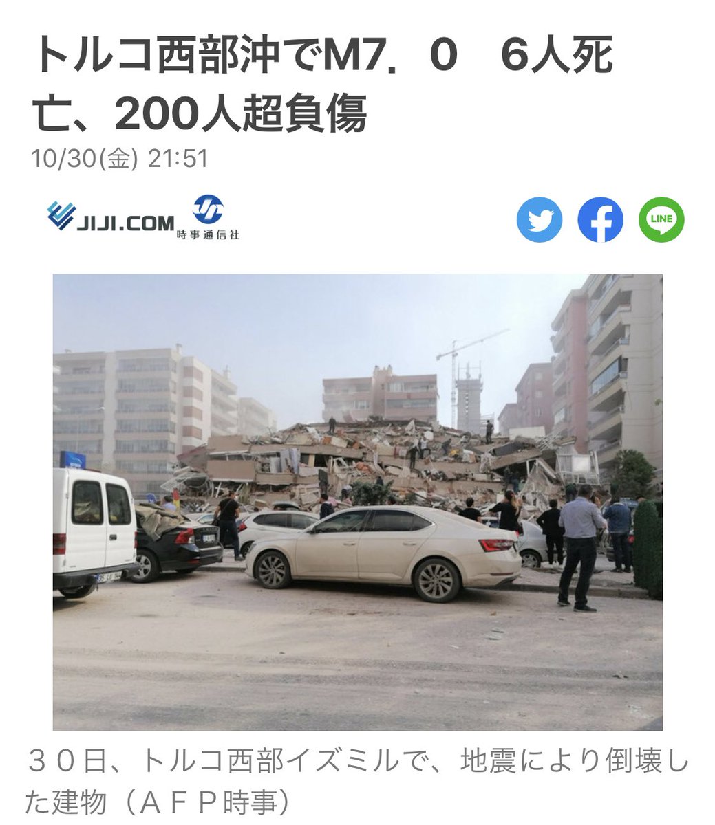 大仁田厚 A Twitter トルコの地震被害が心配だ 建物倒壊そして津波 避難できてるだろうか 先日いわきで東日本大震災の被害を改めて感じたばかり 余計に心配だ 日本はトルコにイランイラク戦争の時助けられた恩がある 政府にはぜひ日本の経験活かした支援をして