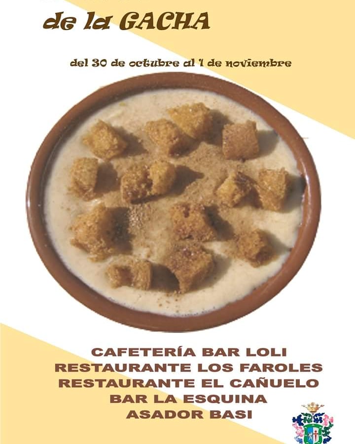 Además, como será un puente tranquilo, os animamos a degustar las deliciosas gachas de nuestra II Ruta de la Gacha. 
Del 30 de octubre al 1 de noviembre.