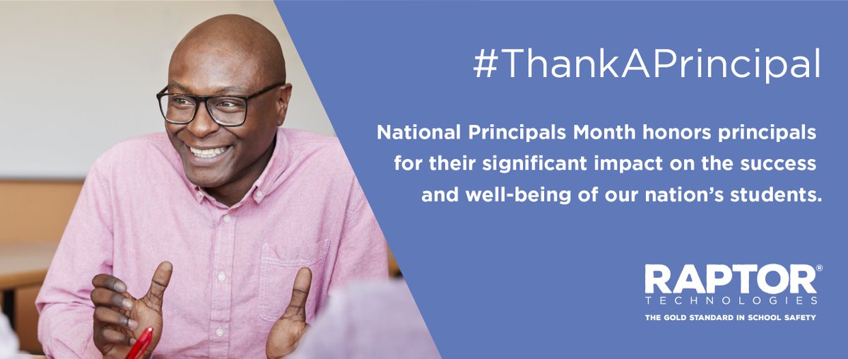 RaptorK12's tweet photo. As we wrap up the month of October, we want to acknowledge our nation's principals as they lead our schools in this year unlike any other. Please join us in celebrating #NationalPrincipalsMonth and #thankaprincipal today! https://t.co/NNjQ4RDKBp