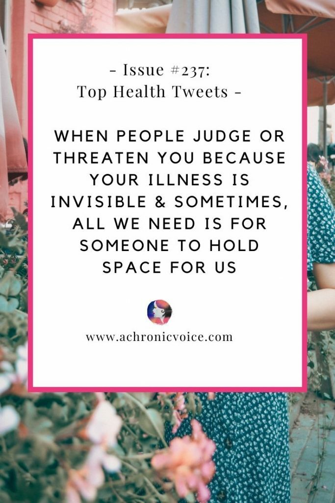WaynePhimister's tweet photo. Issue #237: When People Judge or Threaten You Because Your Illness is Invisible &amp; Sometimes, All We Need is for Someone to Hold Space for Us https://t.co/dhOBmexGx0 https://t.co/TFyQfZVovN