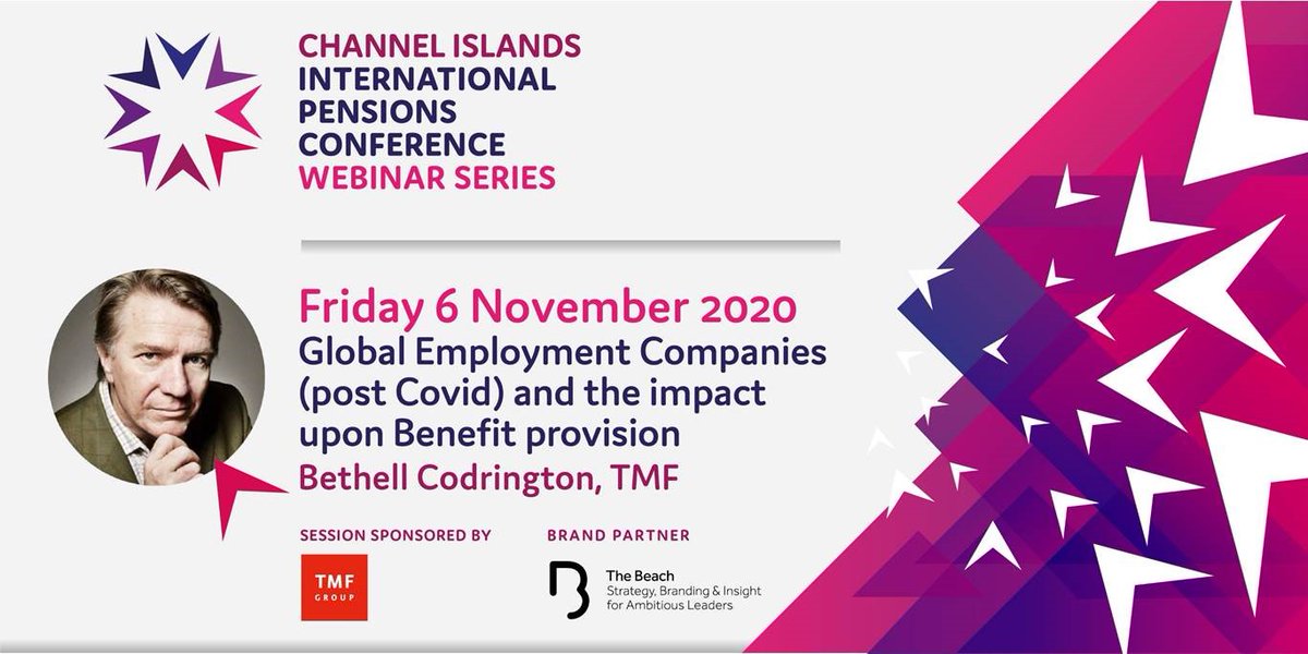 TMFGroup's tweet image. Bethell Codrington, our Global Head of #EmployeeBenefits, will talk about global employment companies (post Covid) and the impact upon benefit provision. @CII_Pensionconf  
Register here: zoom.us/webinar/regist…
#Pensions #CIIPC