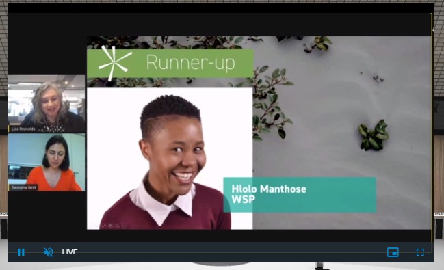 SolidGreen_SA's tweet photo. Runner-up goes to Hlolo Manthose - WSP. Congratulations! 👏
#GBCSA2020 #NearPossible @GBCSA https://t.co/MFTJ5okptv