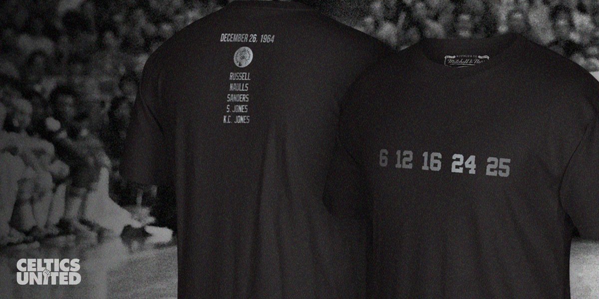 As we continue our fight for equality, we want to celebrate those who paved the way. Shop the exclusive tee commemorating the @NBA's first all-black starting five: https://t.co/dZsBCFf2u0
Proceeds benefit the Boston Celtics United for Social Justice Initiative. https://t.co/NO2D7i3Nvr