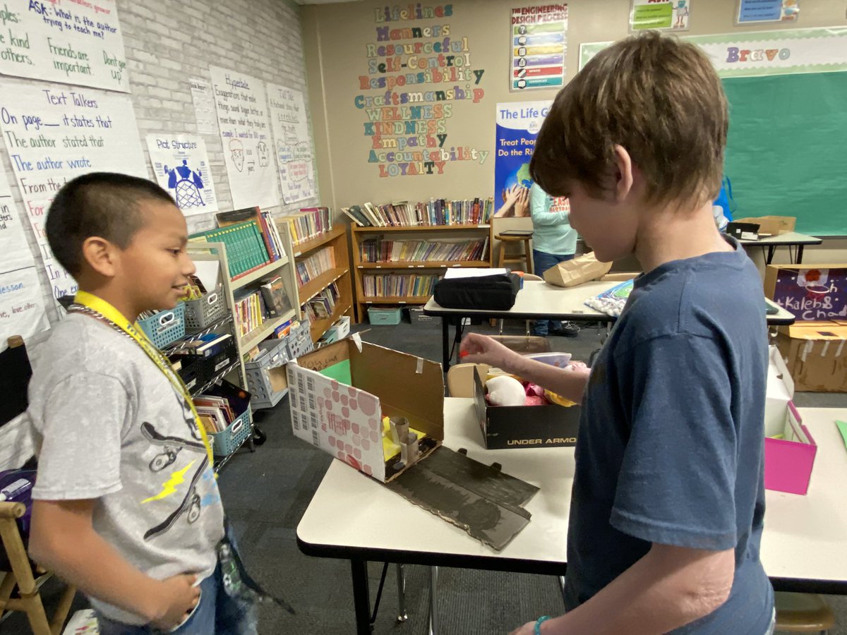 Playing our STEM Cardboard Arcade Game creations! This kids were so creative! <a href="/MatthewMillerpe/">Matthew Miller</a> <a href="/MrsAdamsTCETech/">Terri Adams</a>
