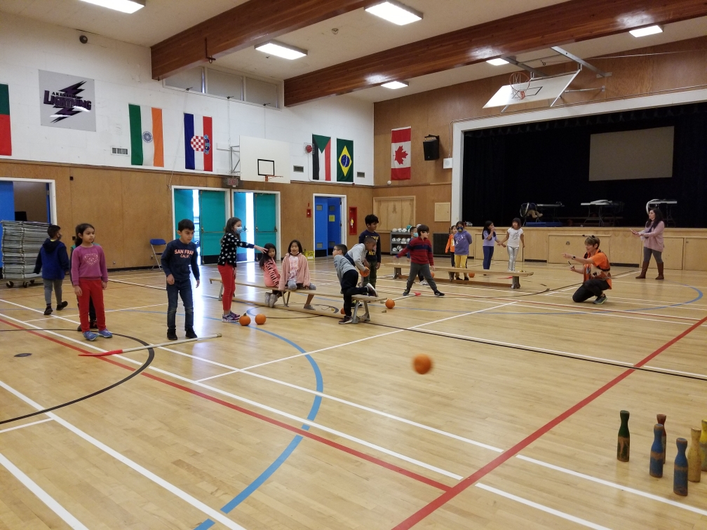 lakeviewSD41's tweet photo. Ms. Sinclair and Ms. Woolley's students had a howl of a time pumpkin bowling! @burnabyschools 🎃 https://t.co/WzaDD204Ko