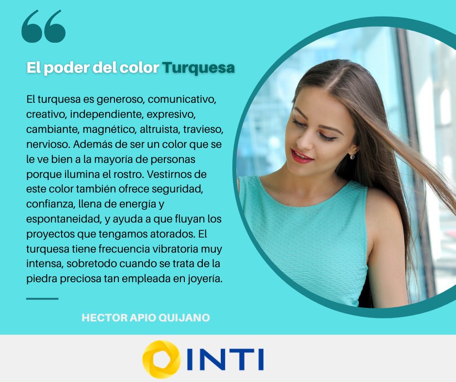 IntiNetwork's tweet photo. El poder del color: Turquesa
No hay alimentos de color turquesa, pero el agua que tomamos se considera afín a este color, y el agua trae innumerables beneficios, como restablecer tu energía interna y externa.
.
#ElPoderDelColor #colores #coloresvivos #turquesa https://t.co/wSD9Q7NqYX