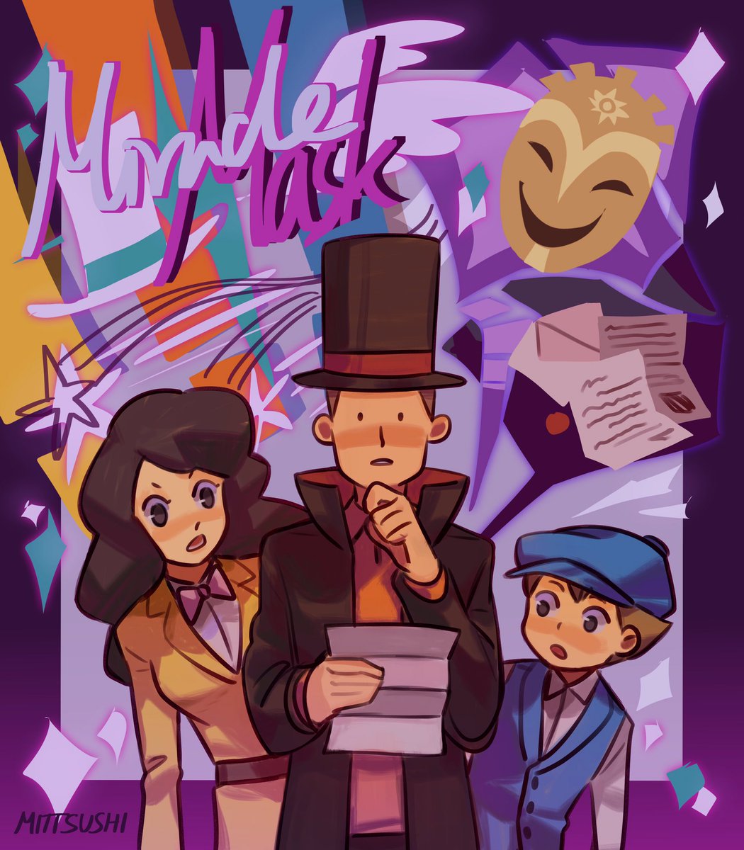 mittsushi's tweet photo. I’ve been playing Miracle Mask these past few days!!🎭 #professorlayton https://t.co/R44vI77qeO