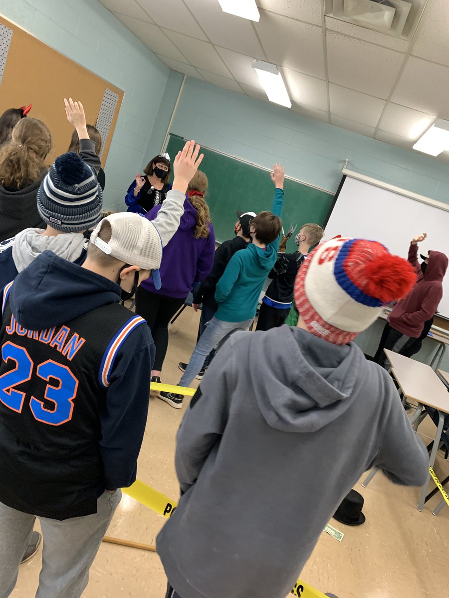 angieshorne's tweet photo. There’s been a crime and 704 are the detectives using their inference skills to solve the mystery @GPVanierJH https://t.co/937Bvxg573