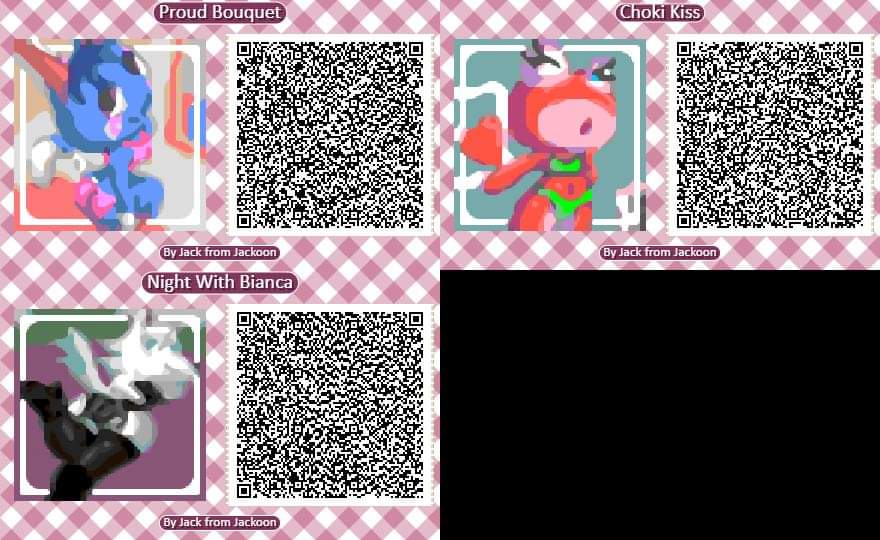 ElvisJack69's tweet photo. I made patterns with some of my drawings XD
#AnimalCrossingNewHorizons #animalcrossing #acnh #どうぶつの森 #NintendoSwitch #animalcrossingpatterns #AnimalCrossingDesigns #pixelart https://t.co/FBQrcnENrA