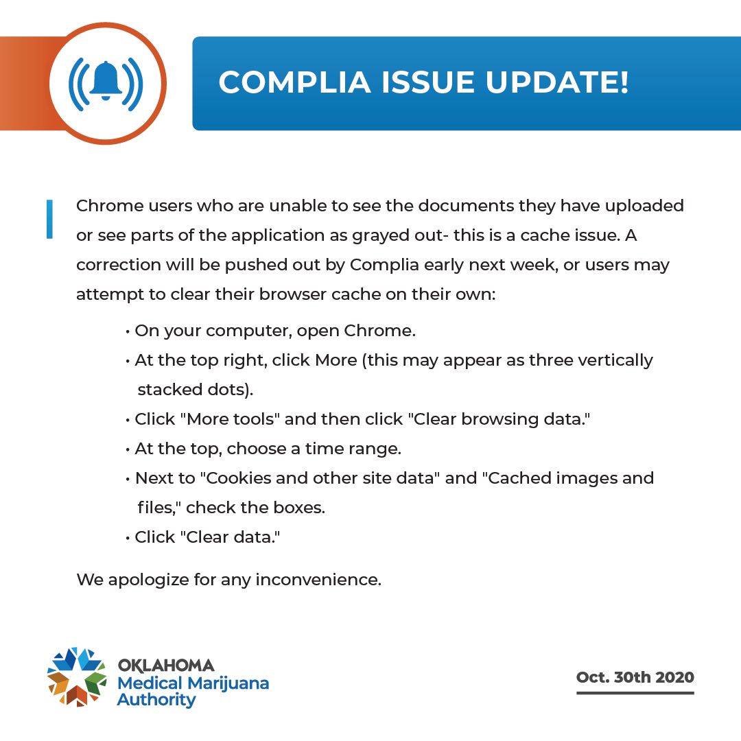 OMMAOK's tweet photo. If you are having problems with your Complia account. Click here for information: https://t.co/gZeqbSG6mq
#omma #complia https://t.co/vPKe2PBSZr