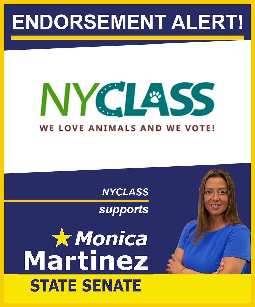I am proud to be endorsed by NYCLASS! NYCLASS works towards creating a more humane world for our animals. I look forward to continuing to speak up on their behalf and improve the lives of our animals here in the State of New York.