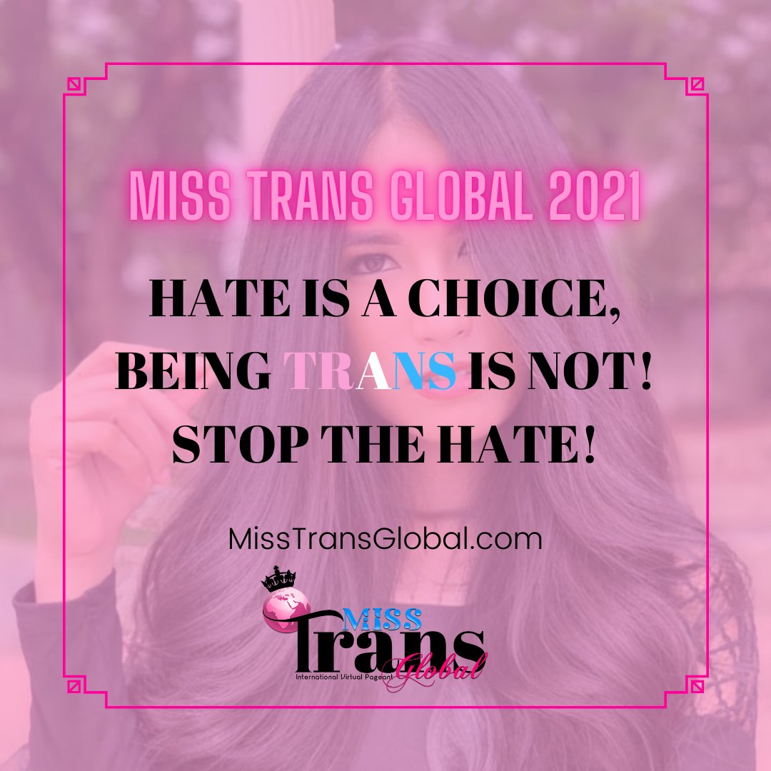 MissTransGlobal's tweet photo. MISS TRANS GLOBAL 2021 COMING SOON!
__
#MissTransGlobal #MissTransGlobal2020
#TransIsBeautiful #TransBeauty #TranswomenAreWomen #BeautyPageant #TransPageant #InternationalTransPageant #Transbeautyqueen #girlslikeus #transgender #MissTrans #digitalPageant https://t.co/mxL5n11Zsz