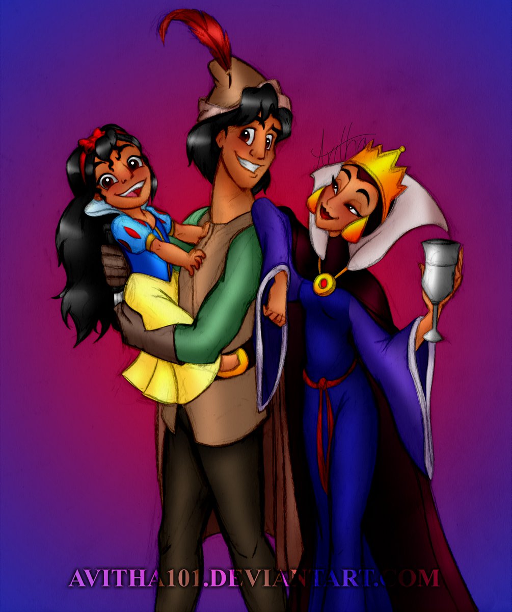 Happy Halloween from my Aladdin Family!!!

Here's Aladdin, Jasmine, and Ameera as the huntsman, the Evil Queen, and Snow White!!!!!!!!

#aladdin #snowwhite #aladdinandjasmine #fanart #disneyfanart #Halloween #halloweencostume #avitha #avitha101