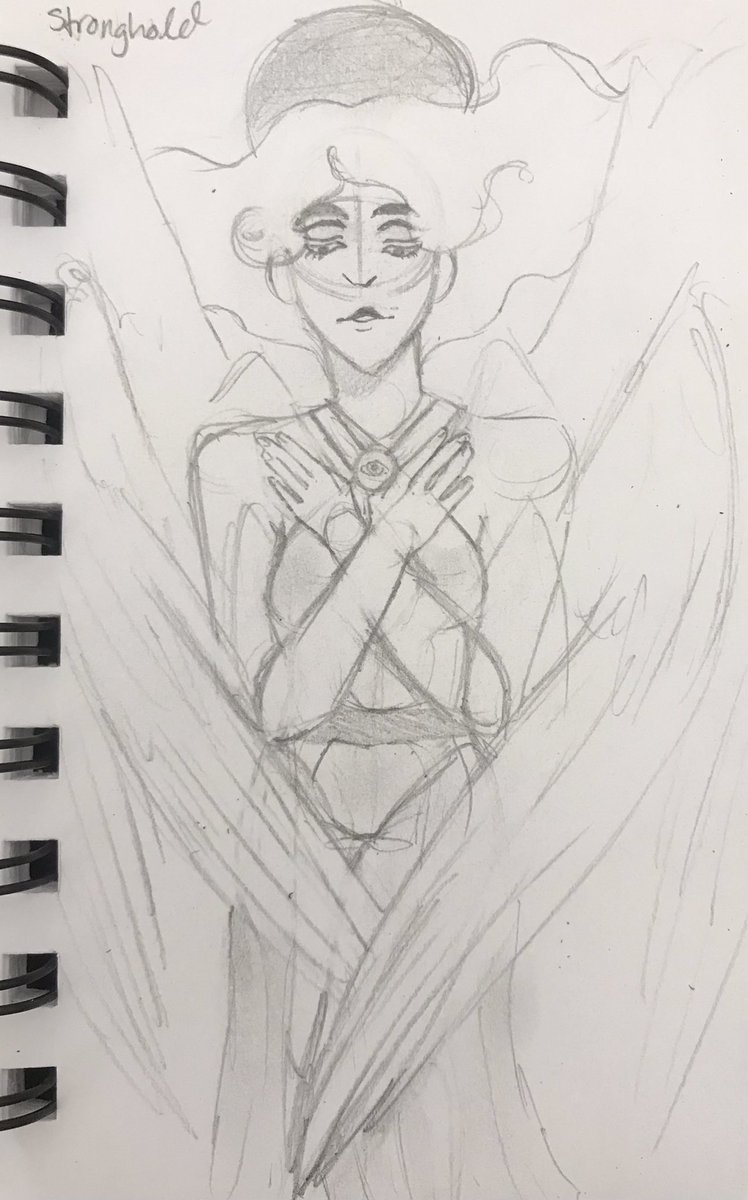 I’ve finished the last 3 angel sketches (even though i want to redo one of them)