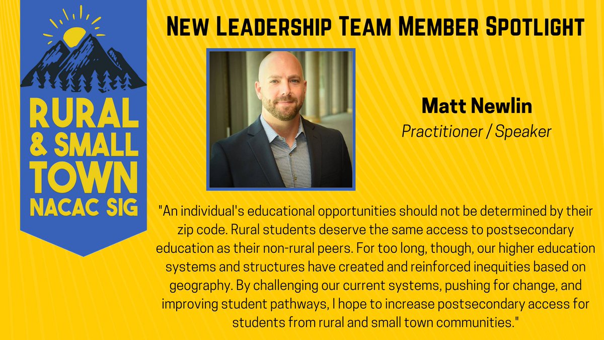 NACACRuralSIG's tweet photo. Matt Newlin @DrMattNewlin https://t.co/R4gUAQyJYx