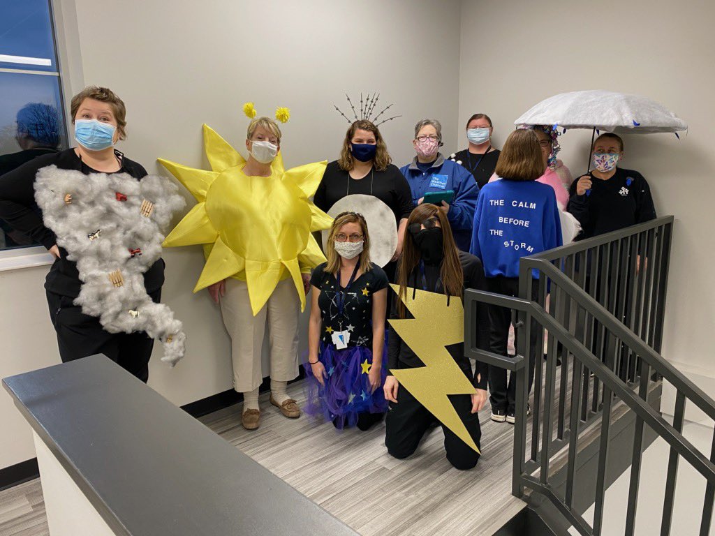 aspur81's tweet photo. @weatherchannel look what the office dressed up for Halloween! Complete with @JimCantore https://t.co/XbBkTIhkZ1